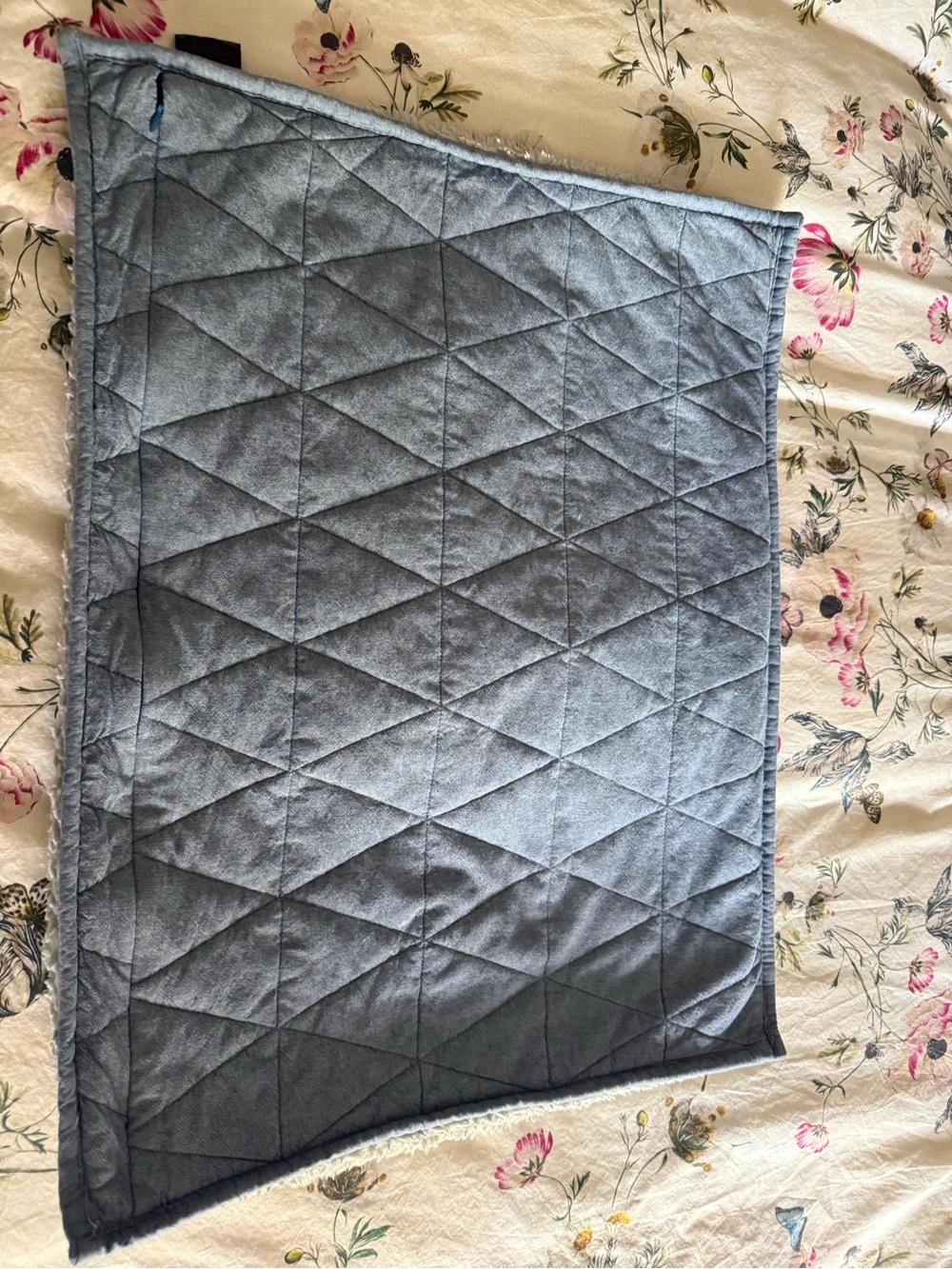 UGG Grey Quilted Sherpa Mat with Leather Logo Tag